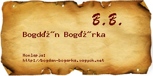 Bogdán Bogárka névjegykártya